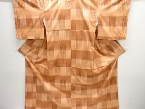 クリスマスセール大特価品　未使用品　幾何学模様織り出し手織り紬着物